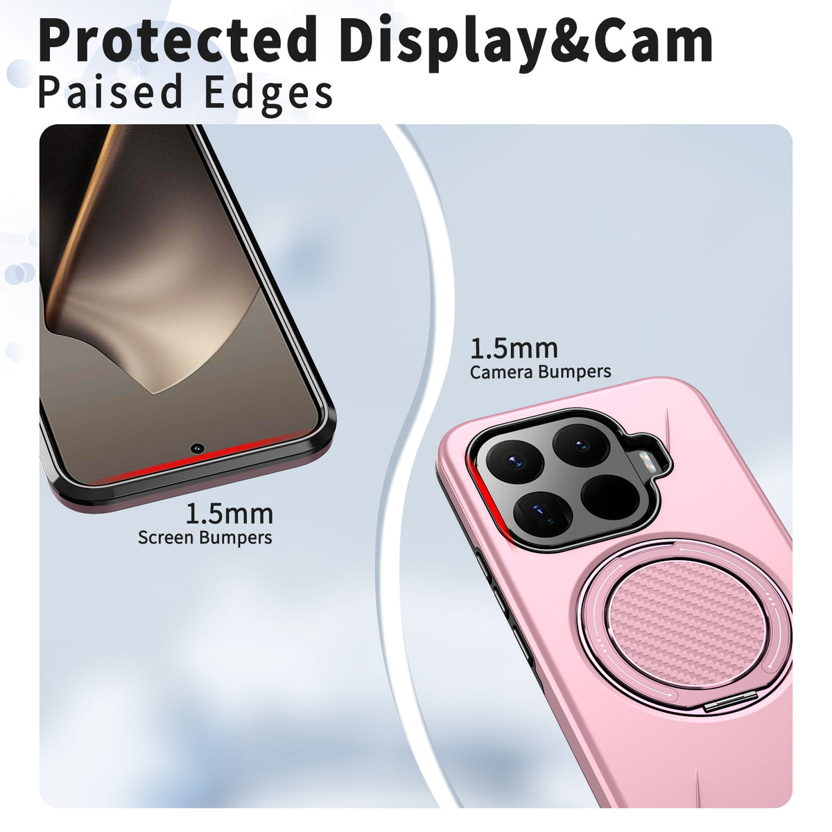 For Xiaomi 17T Magnetic Case Rotating Kickstand TPU + PC Phone Cover