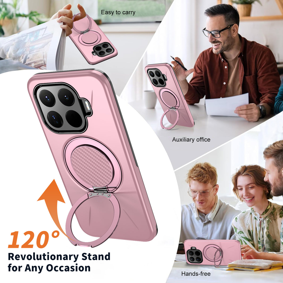 For Xiaomi 17T Magnetic Case Rotating Kickstand TPU + PC Phone Cover