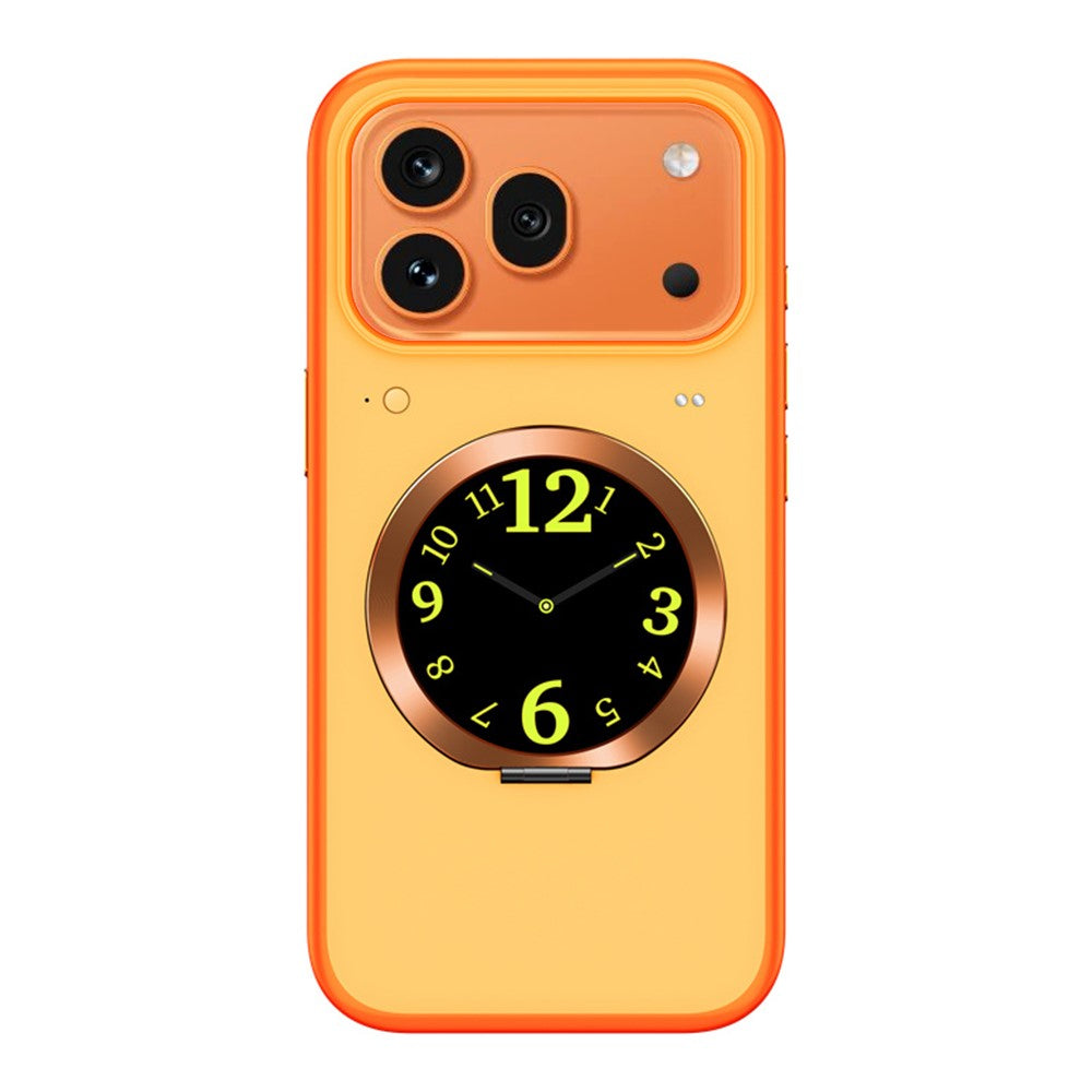 För iPhone 17 Pro Max Magnetiskt skal 1,52 tum Smart Display Härdat glas + PC + TPU Mobilskal med stativ