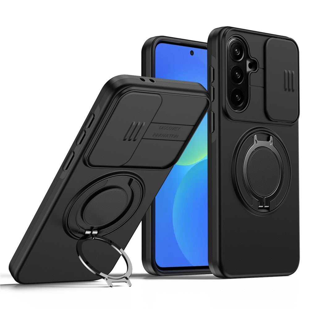 Til Samsung Galaxy S26 FE Magnetisk Cover Ring Kickstand Skyde Kamera Cover TPU PC Hybrid Telefoncover