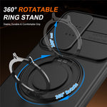 Til Samsung Galaxy S26 FE Magnetisk Cover Ring Kickstand Skyde Kamera Cover TPU PC Hybrid Telefoncover