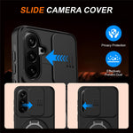 Til Samsung Galaxy S26 FE Magnetisk Cover Ring Kickstand Skyde Kamera Cover TPU PC Hybrid Telefoncover