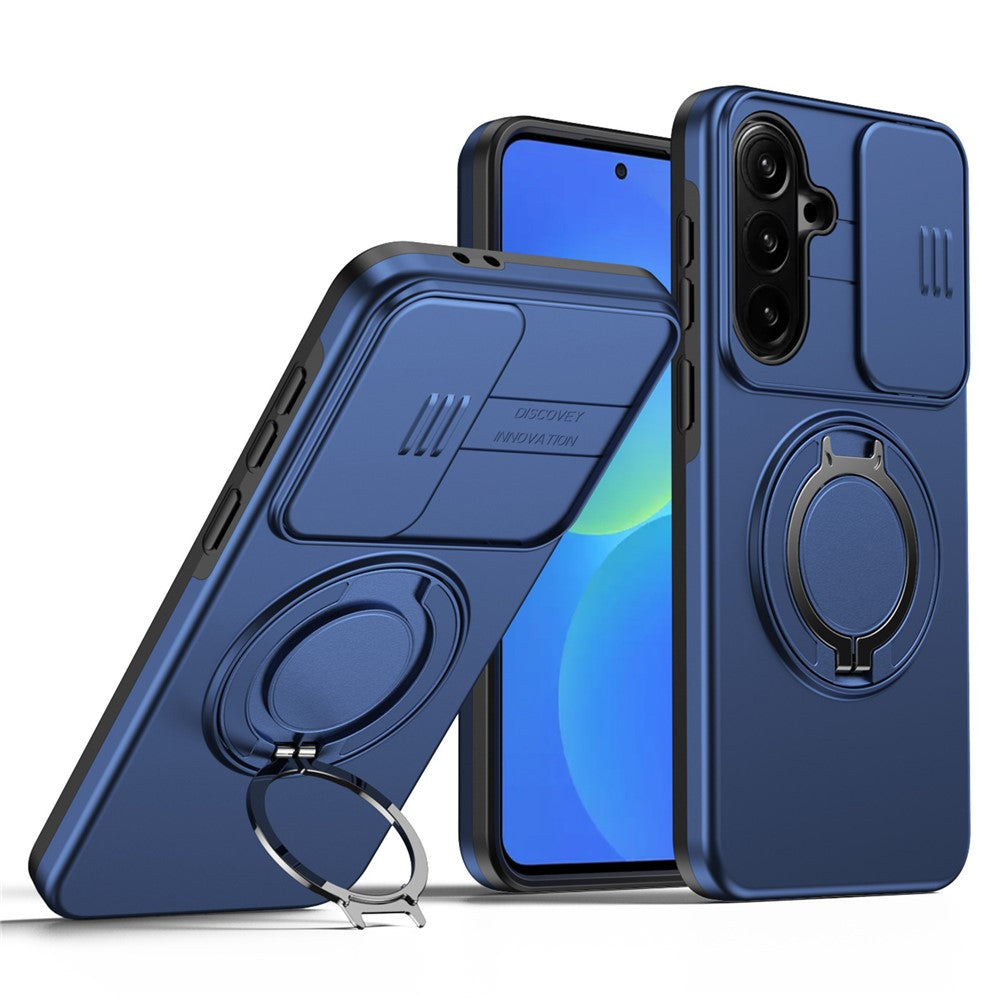 Til Samsung Galaxy S26 FE Magnetisk Cover Ring Kickstand Skyde Kamera Cover TPU PC Hybrid Telefoncover
