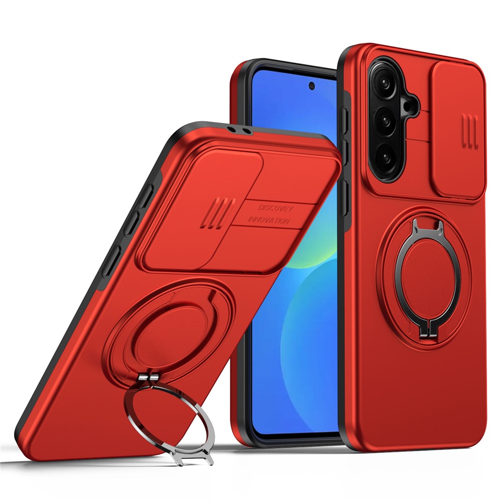 Til Samsung Galaxy S26 FE Magnetisk Cover Ring Kickstand Skyde Kamera Cover TPU PC Hybrid Telefoncover