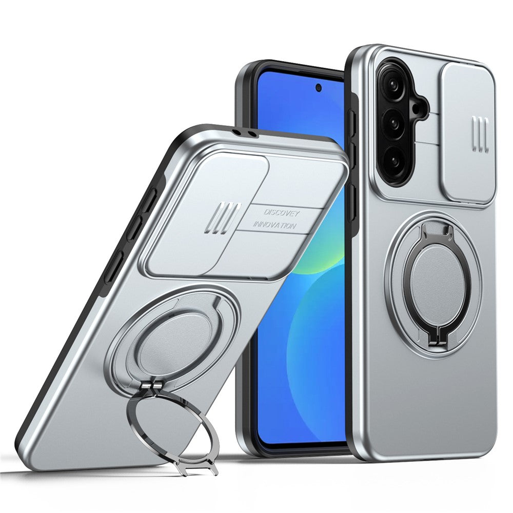 Til Samsung Galaxy S26 FE Magnetisk Cover Ring Kickstand Skyde Kamera Cover TPU PC Hybrid Telefoncover