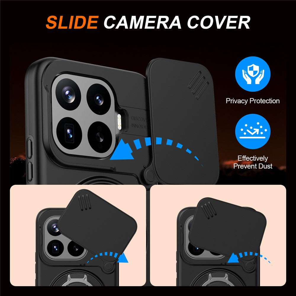 Xiaomi 17T Magnetiskt Skal Ring Stöd Skjutkamera Skydd TPU PC Hybrid mobilskal