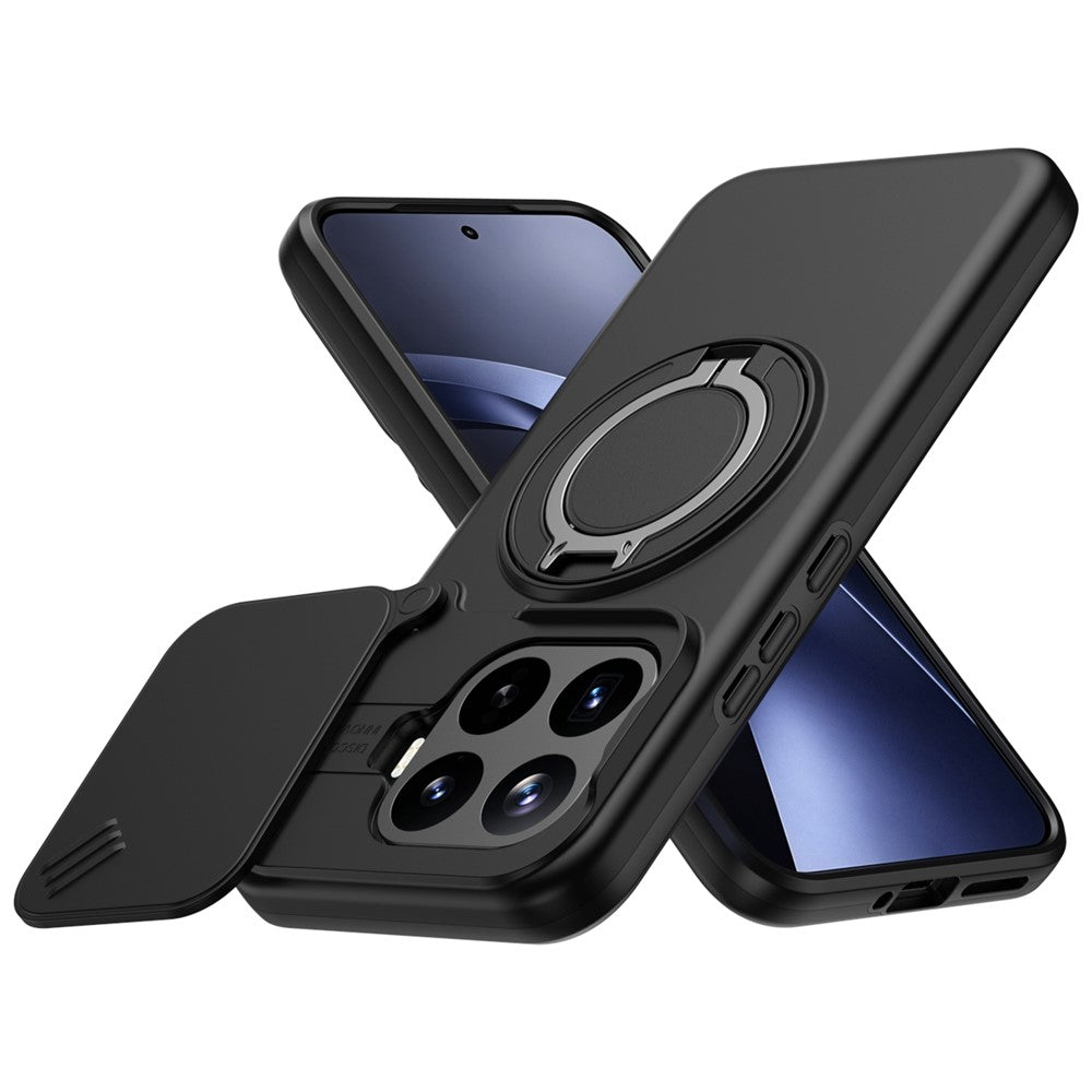 Xiaomi 17T Pro Magnetiskt Skal Ring Stöd Skjutkamera Skydd TPU PC Hybrid mobilskal