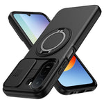 For Xiaomi Redmi A7 Pro 5G / Redmi A7 Pro 4G (171.56mm) Magnetic Case Ring Kickstand Slide Camera Cover TPU PC Hybrid Phone Shell