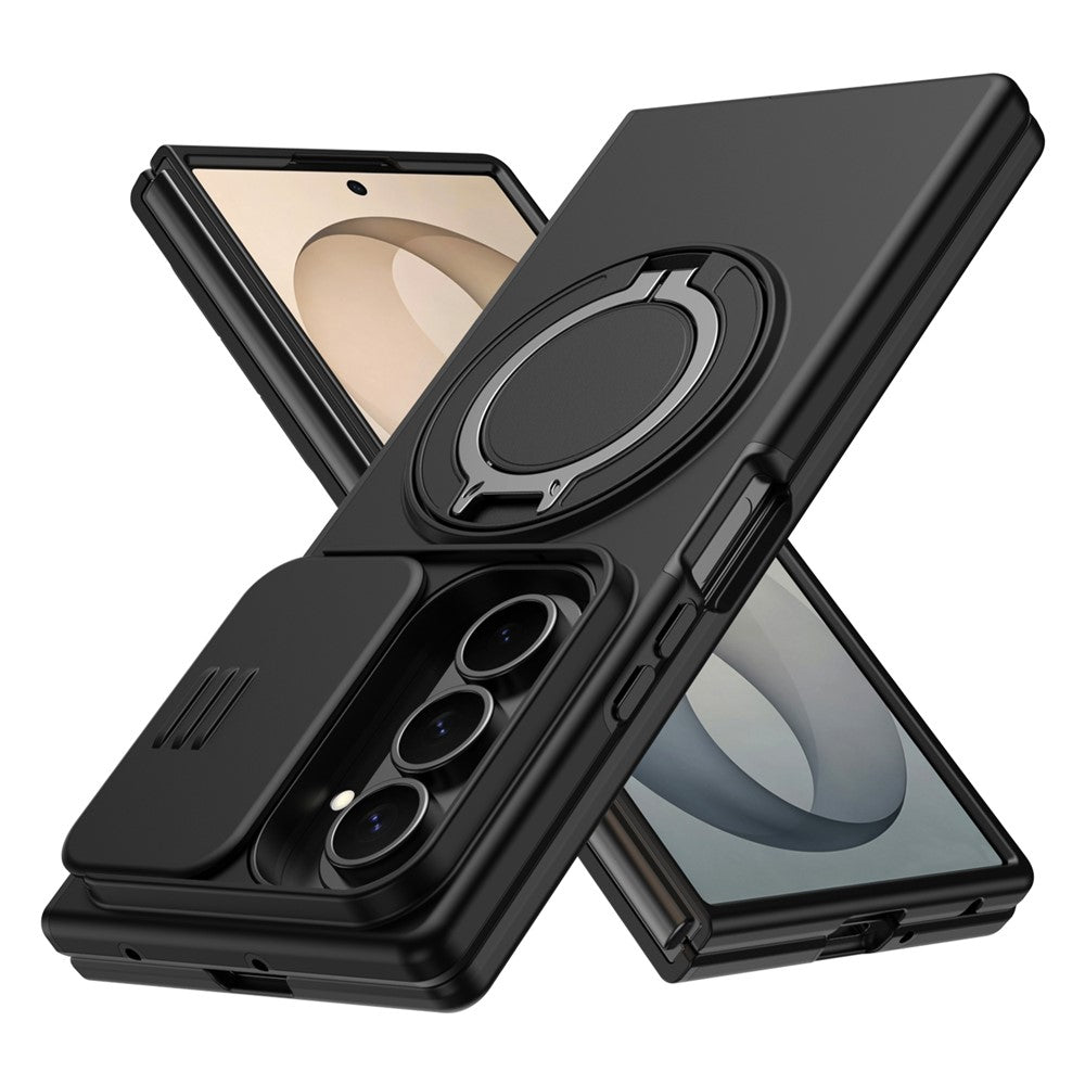 Til Samsung Galaxy Z Fold8 Ultra / Z Fold7 5G Magnetisk Etui Ring Kickstand Skydbart Kamera Cover TPU PC Hybrid Telefoncover