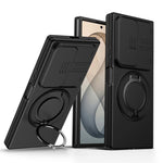 For Samsung Galaxy Z Fold8 Ultra / Z Fold7 5G Magnetic Case Ring Kickstand Slide Camera Cover TPU PC Hybrid Phone Shell