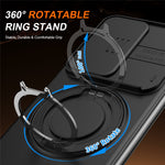 Til Samsung Galaxy Z Fold8 Ultra / Z Fold7 5G Magnetisk Etui Ring Kickstand Skydbart Kamera Cover TPU PC Hybrid Telefoncover