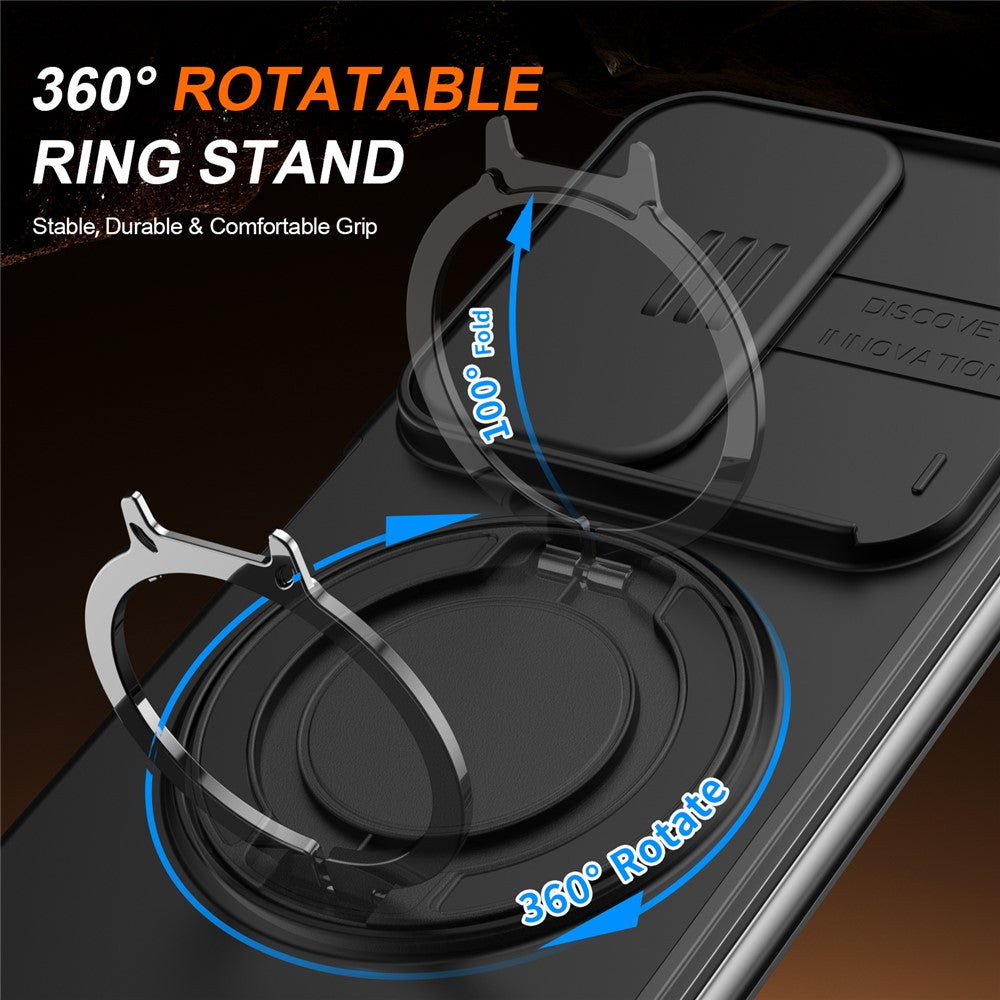 Til Samsung Galaxy Z Fold8 Ultra / Z Fold7 5G Magnetisk Etui Ring Kickstand Skydbart Kamera Cover TPU PC Hybrid Telefoncover