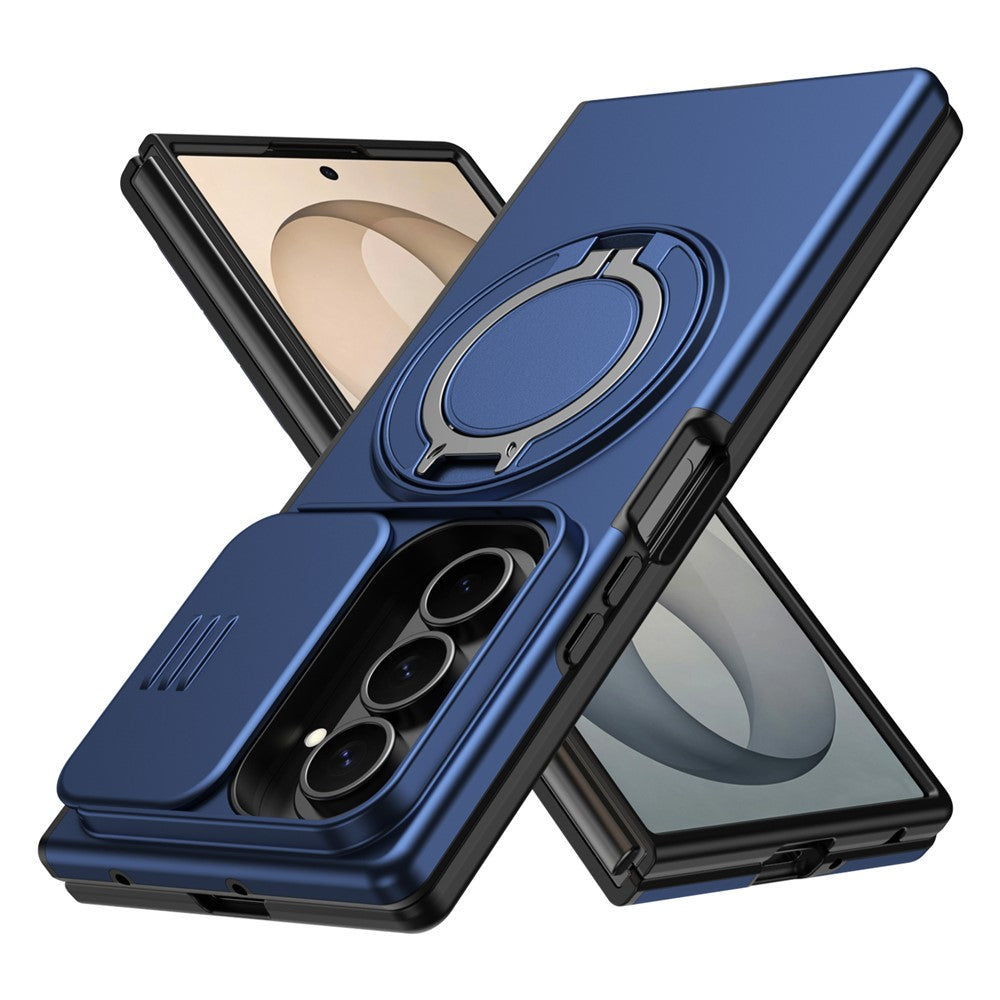 Til Samsung Galaxy Z Fold8 Ultra / Z Fold7 5G Magnetisk Etui Ring Kickstand Skydbart Kamera Cover TPU PC Hybrid Telefoncover