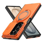For Samsung Galaxy Z Fold8 Ultra / Z Fold7 5G Magnetic Case Ring Kickstand Slide Camera Cover TPU PC Hybrid Phone Shell