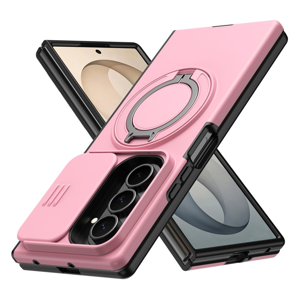 Til Samsung Galaxy Z Fold8 Ultra / Z Fold7 5G Magnetisk Etui Ring Kickstand Skydbart Kamera Cover TPU PC Hybrid Telefoncover