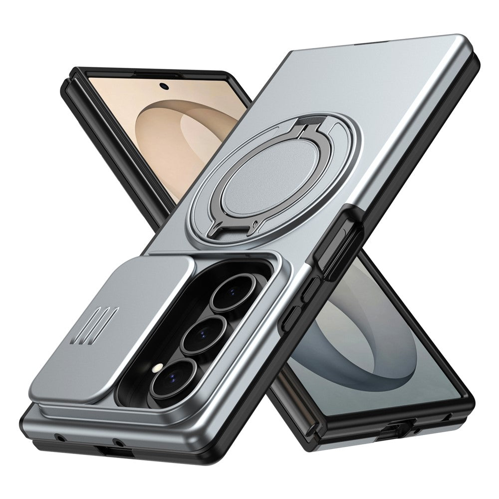 Til Samsung Galaxy Z Fold8 Ultra / Z Fold7 5G Magnetisk Etui Ring Kickstand Skydbart Kamera Cover TPU PC Hybrid Telefoncover