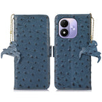For Xiaomi Redmi Note 17 4G (Global) / Note 17 5G (Global) / Note 17 (India / China) 5G Case RFID Blocking Genuine Cow Leather Phone Case Ostrich Texture