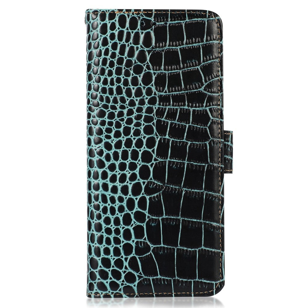 For Xiaomi Redmi 17 5G  /  Redmi 17 4G Case RFID Blocking Wallet Crocodile Texture Genuine Cow Leather Phone Cover