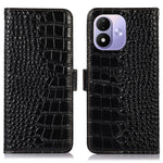 For Xiaomi Redmi 17 5G  /  Redmi 17 4G Case RFID Blocking Wallet Crocodile Texture Genuine Cow Leather Phone Cover
