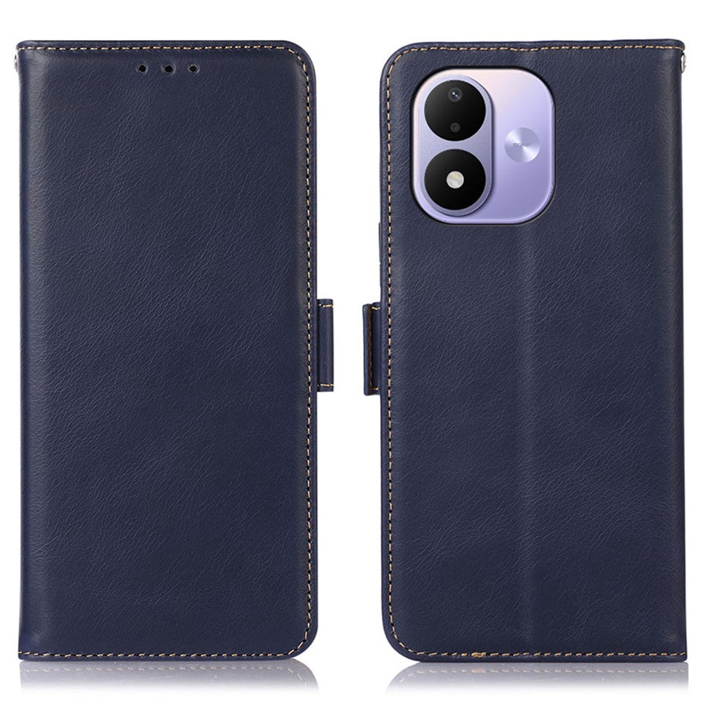 For Xiaomi Redmi 17 5G  /  Redmi 17 4G Case RFID Blocking Genuine Cow Leather Wallet Phone Cover