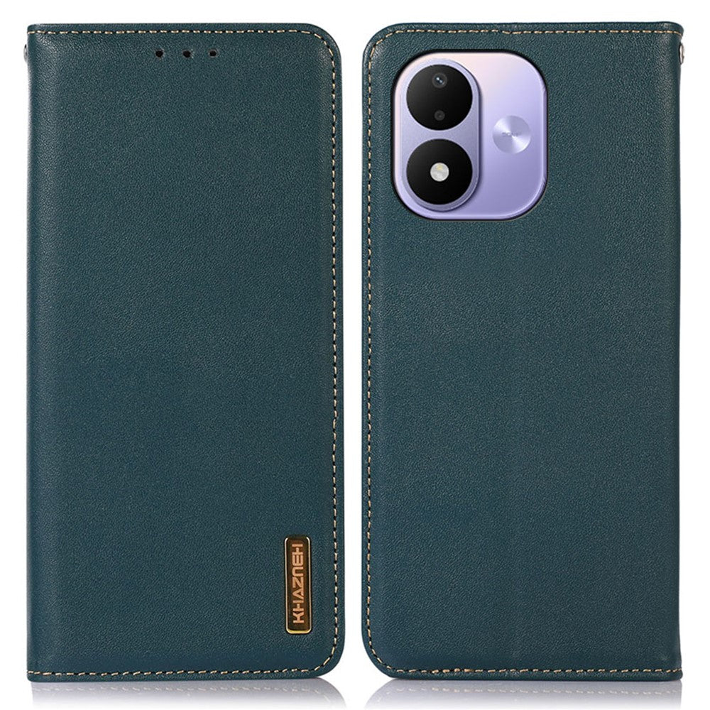 KHAZNEH pung-etui til Xiaomi Redmi 17 5G / Redmi 17 4G i ægte koskind med nappatekstur