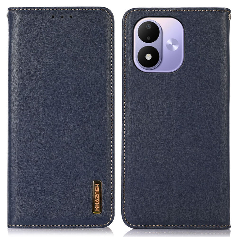 KHAZNEH pung-etui til Xiaomi Redmi 17 5G / Redmi 17 4G i ægte koskind med nappatekstur