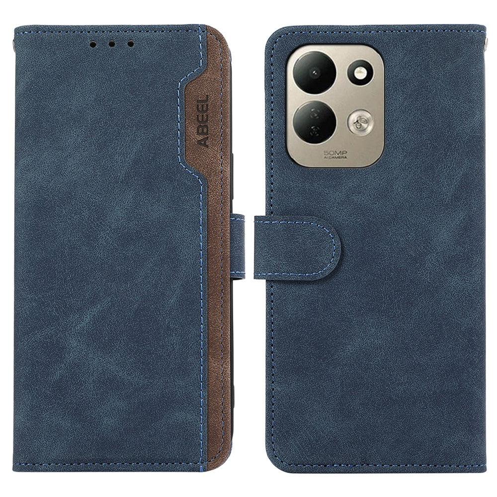 ABEEL For Xiaomi Redmi 17 4G  /  Redmi 17 5G Case Color Splicing Leather Flip Phone Cover RFID Blocking