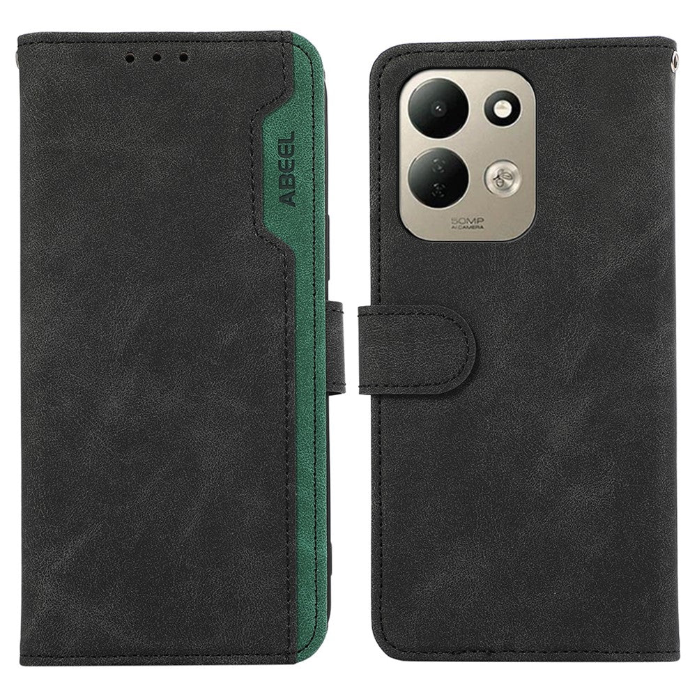 ABEEL For Xiaomi Redmi 17 4G  /  Redmi 17 5G Case Color Splicing Leather Flip Phone Cover RFID Blocking