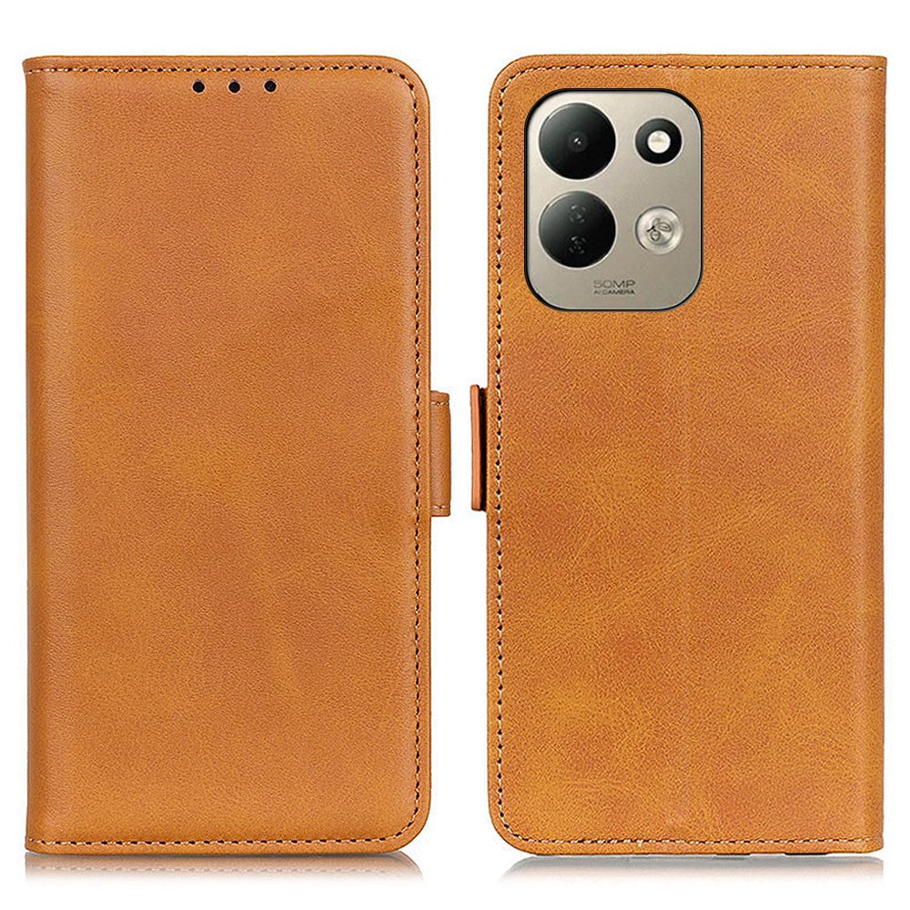 For Xiaomi Redmi 17 5G  /  Redmi 17 4G Case Stand Cowhide Texture PU Leather Phone Cover