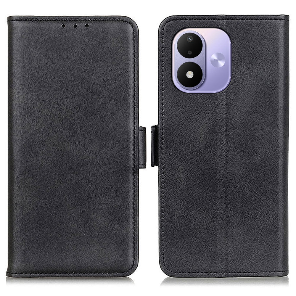 For Xiaomi Redmi Note 17 4G (Global) / Note 17 5G (Global) / Note 17 (India / China) 5G Case Stand Cowhide Texture PU Leather Phone Cover