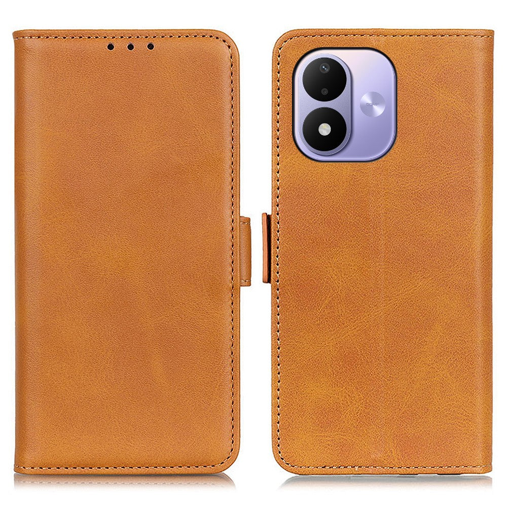 For Xiaomi Redmi Note 17 4G (Global) / Note 17 5G (Global) / Note 17 (India / China) 5G Case Stand Cowhide Texture PU Leather Phone Cover