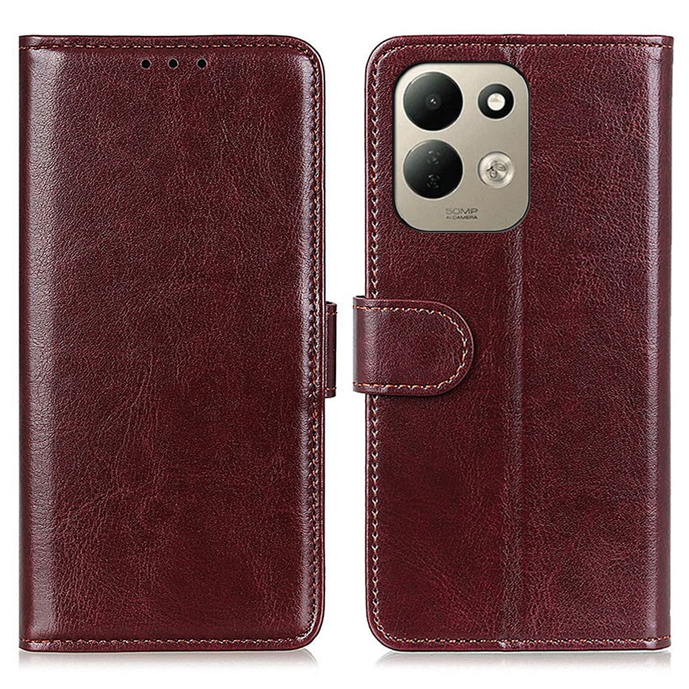 For Xiaomi Redmi 17 5G  /  Redmi 17 4G Case Crazy Horse Texture PU Leather Phone Stand Cover