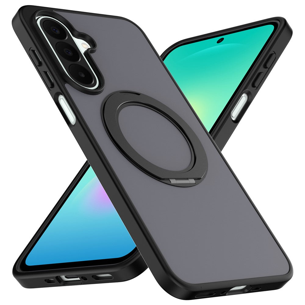 Til Samsung Galaxy S25+ / S24+ etui med roterende magnetisk støtteben PC + TPU Skin-Touch telefoncover