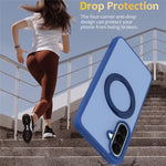 For Samsung Galaxy S26+ Case with Rotating Magnetic Kickstand PC + TPU Skin-Touch Phone Cover