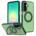 For Samsung Galaxy S26+ Case with Rotating Magnetic Kickstand PC + TPU Skin-Touch Phone Cover