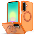 For Samsung Galaxy S26+ Case with Rotating Magnetic Kickstand PC + TPU Skin-Touch Phone Cover