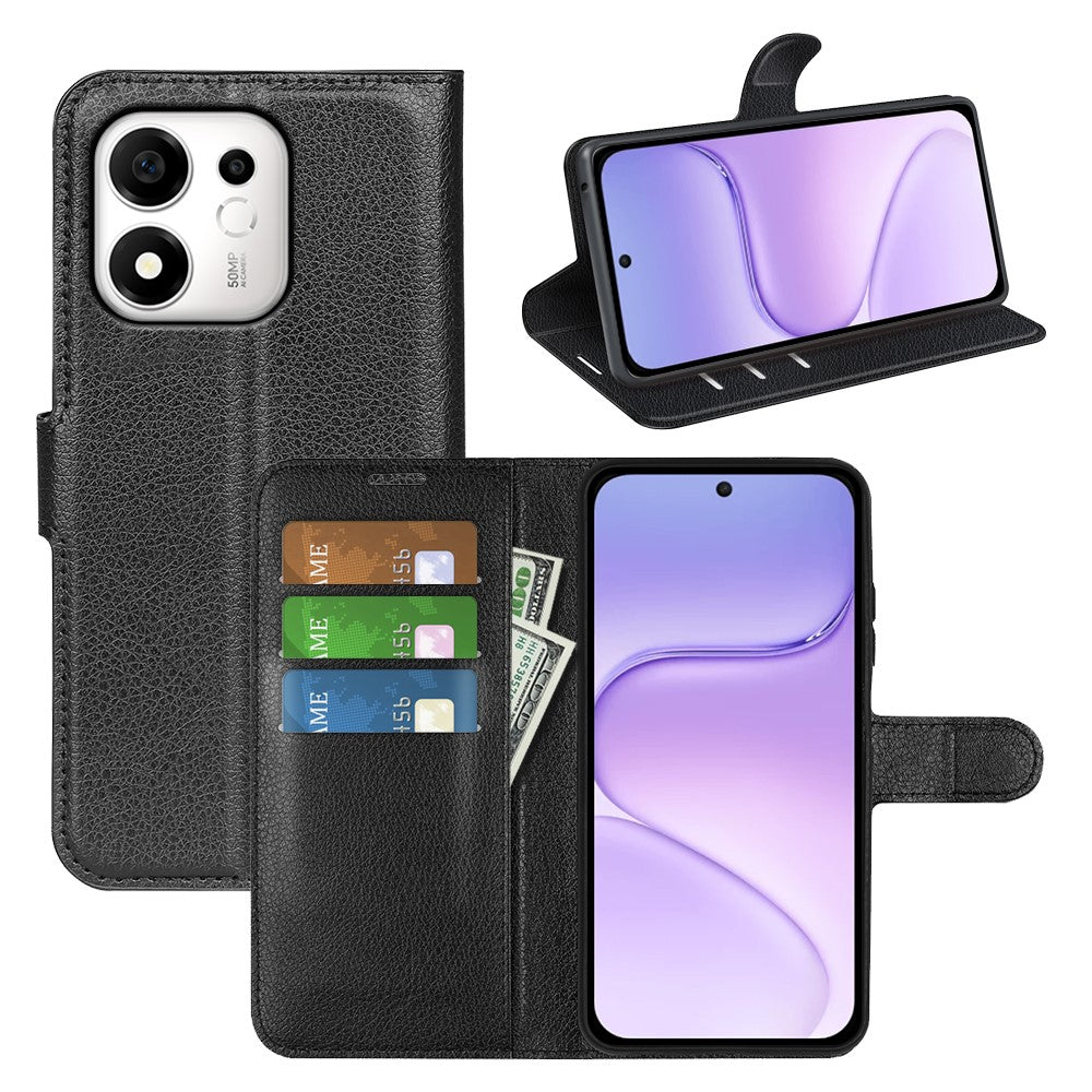 For Honor 600 Smart 5G / X7e Plus 5G Case Wallet Stand Litchi Texture Shockproof Leather Phone Cover