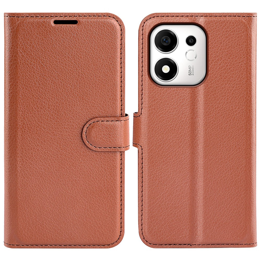 For Honor 600 Smart 5G / X7e Plus 5G Case Wallet Stand Litchi Texture Shockproof Leather Phone Cover