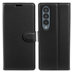 For Samsung Galaxy Z Fold4 5G Case Wallet Stand Litchi Texture Shockproof Leather Phone Cover