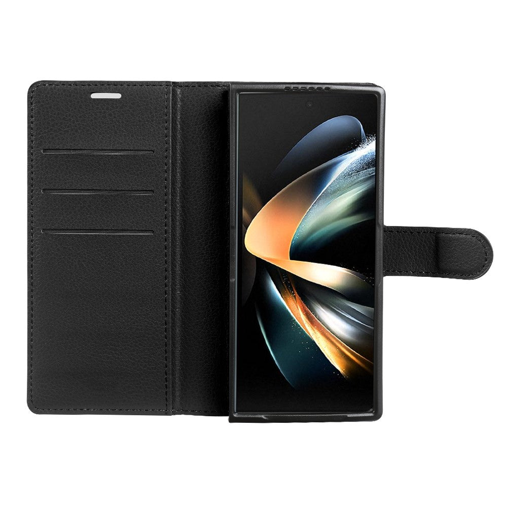 For Samsung Galaxy Z Fold4 5G Case Wallet Stand Litchi Texture Shockproof Leather Phone Cover