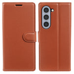 For Samsung Galaxy Z Fold5 5G Case Wallet Stand Litchi Texture Shockproof Leather Phone Cover