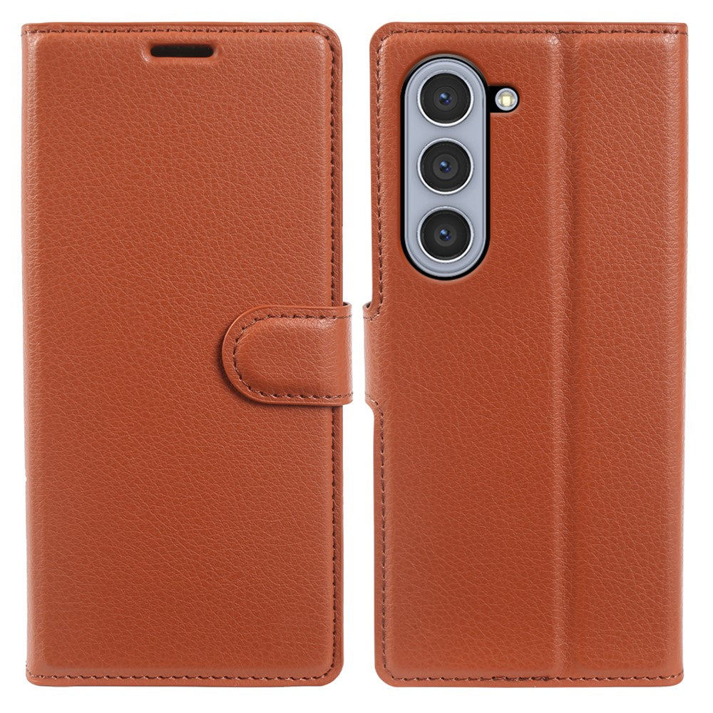 For Samsung Galaxy Z Fold5 5G Case Wallet Stand Litchi Texture Shockproof Leather Phone Cover