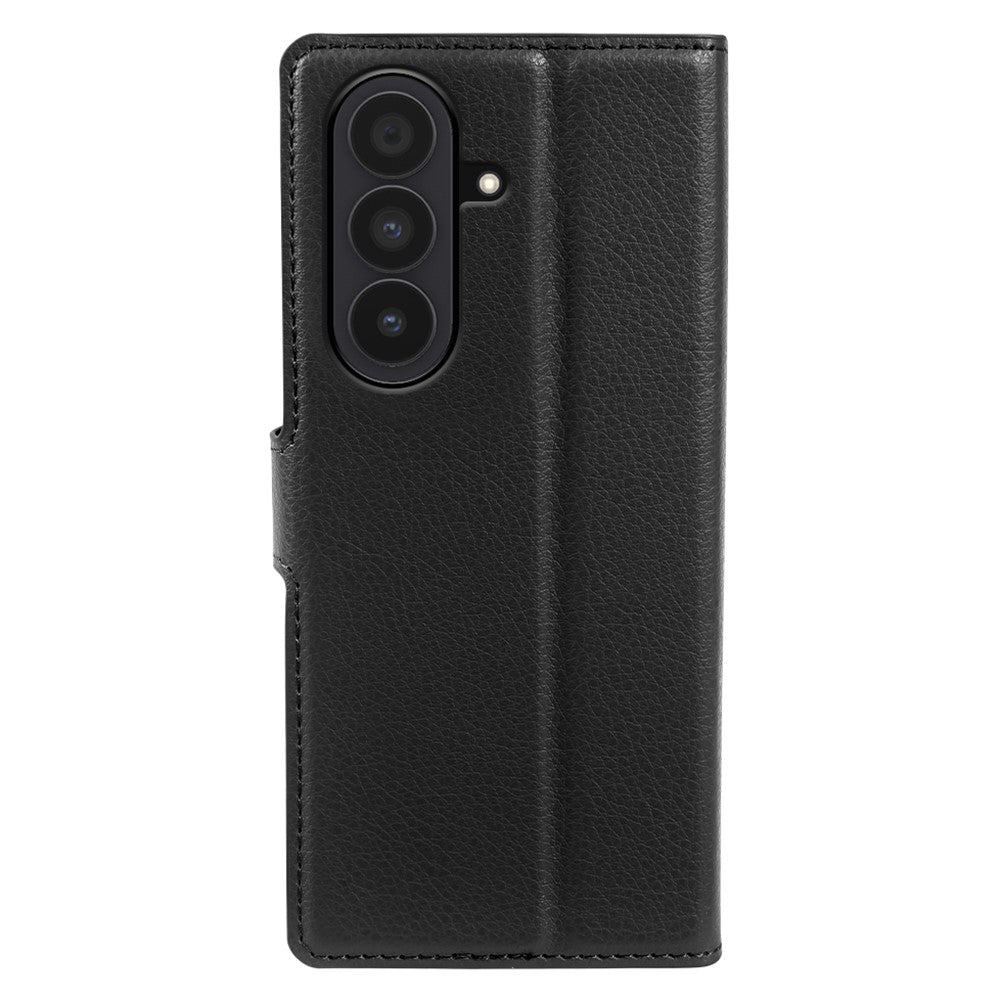Til Samsung Galaxy Z Fold7 5G Etui Pung Stativ Litchi Tekstur Stødsikkert Læder Telefoncover