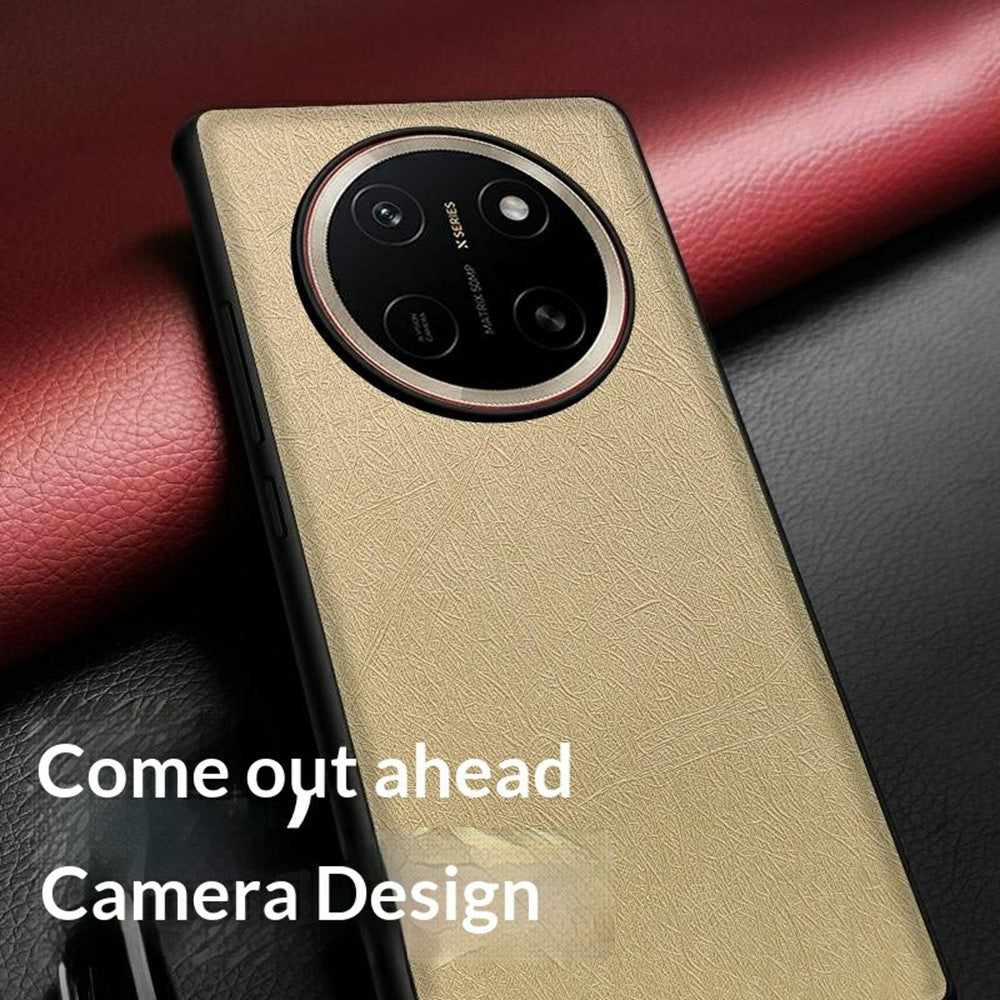 For Honor X80 Pro Max 5G Case Silk-Textured PU Leather Coated PC TPU Protective Phone Back Cover
