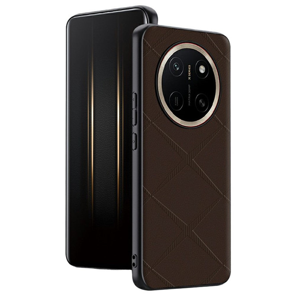 For Honor X80 Pro Max 5G Case X-Patterned TPU PU Leather PC Anti-Drop Phone Cover