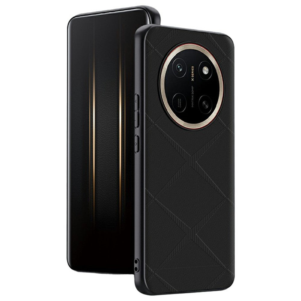 For Honor X80 Pro Max 5G Case X-Patterned TPU PU Leather PC Anti-Drop Phone Cover