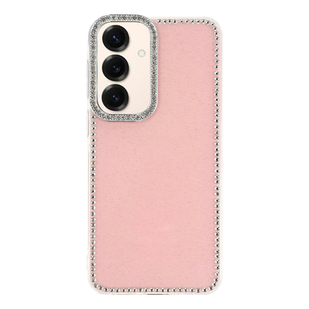 Til Samsung Galaxy S26 FE Cover Rhinestone Edge Glitter Bagside TPU + PC IMD Telefoncover