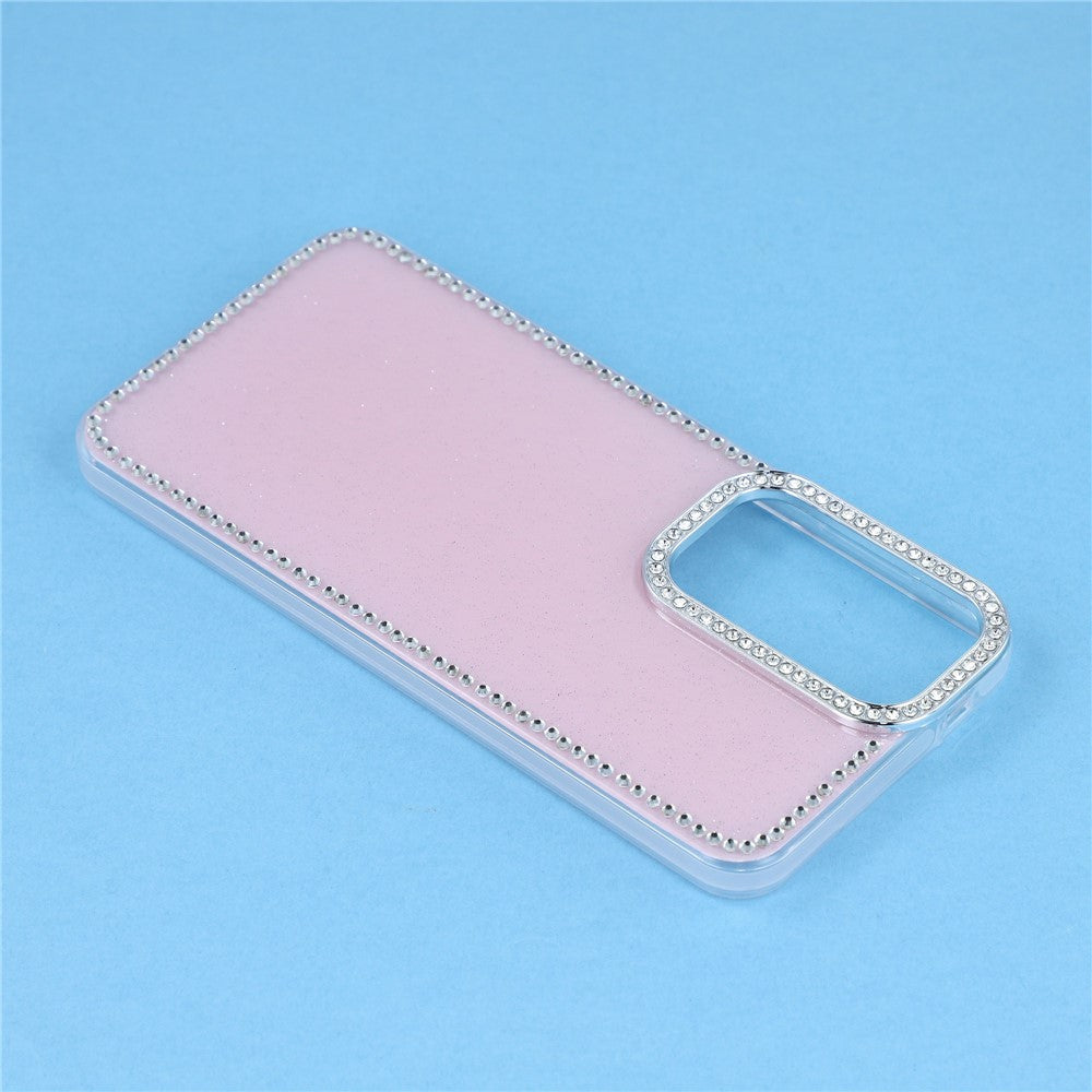 Til Samsung Galaxy S26 FE Cover Rhinestone Edge Glitter Bagside TPU + PC IMD Telefoncover