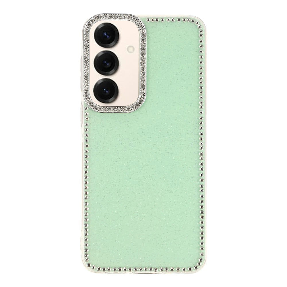 Til Samsung Galaxy S26 FE Cover Rhinestone Edge Glitter Bagside TPU + PC IMD Telefoncover