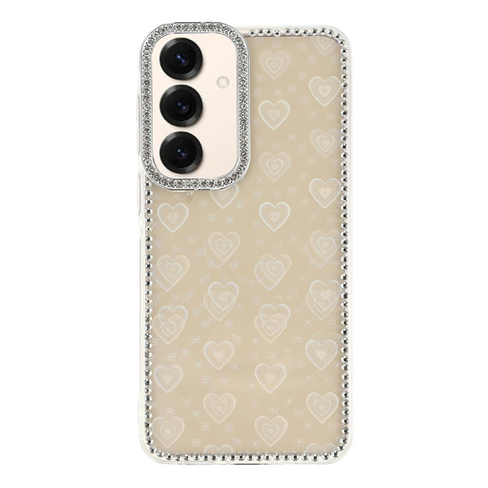 Til Samsung Galaxy S26 FE Cover Rhinestone Edge Glitter Bagside TPU + PC IMD Telefoncover